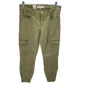 Henry & Belle Womens Cargo Pants Ideal Skinny Ankle Stretch Green Size 28